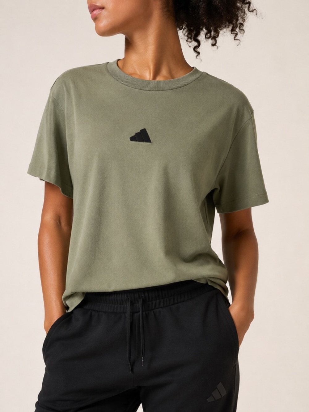 adidas Z.N.E. Brand Love Signature Graphic Tee Olive Green, Size M